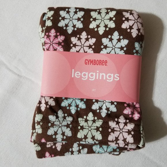 Gymboree Winter Ballerina Vintage 3T Brown Print Leggings NWT - Picture 1 of 3